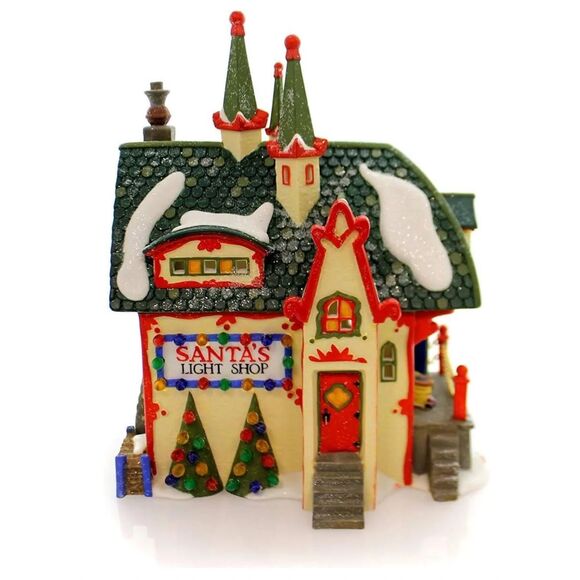Department 56 North Pole Village "Santa's Light Shop" - Picture 1 of 7